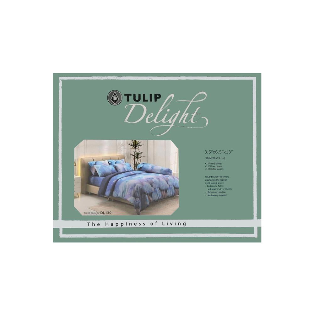 ชุดผ้าปูที่นอน 3.5 ฟุต (ชุด 3 ชิ้น) TULIP DELIGHT 60014-DL130