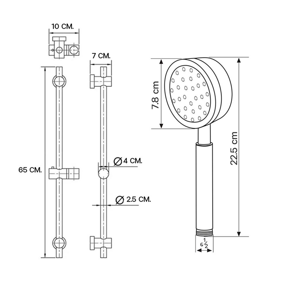 ฝักบัวราวเลื่อน DONMARK GL-9502