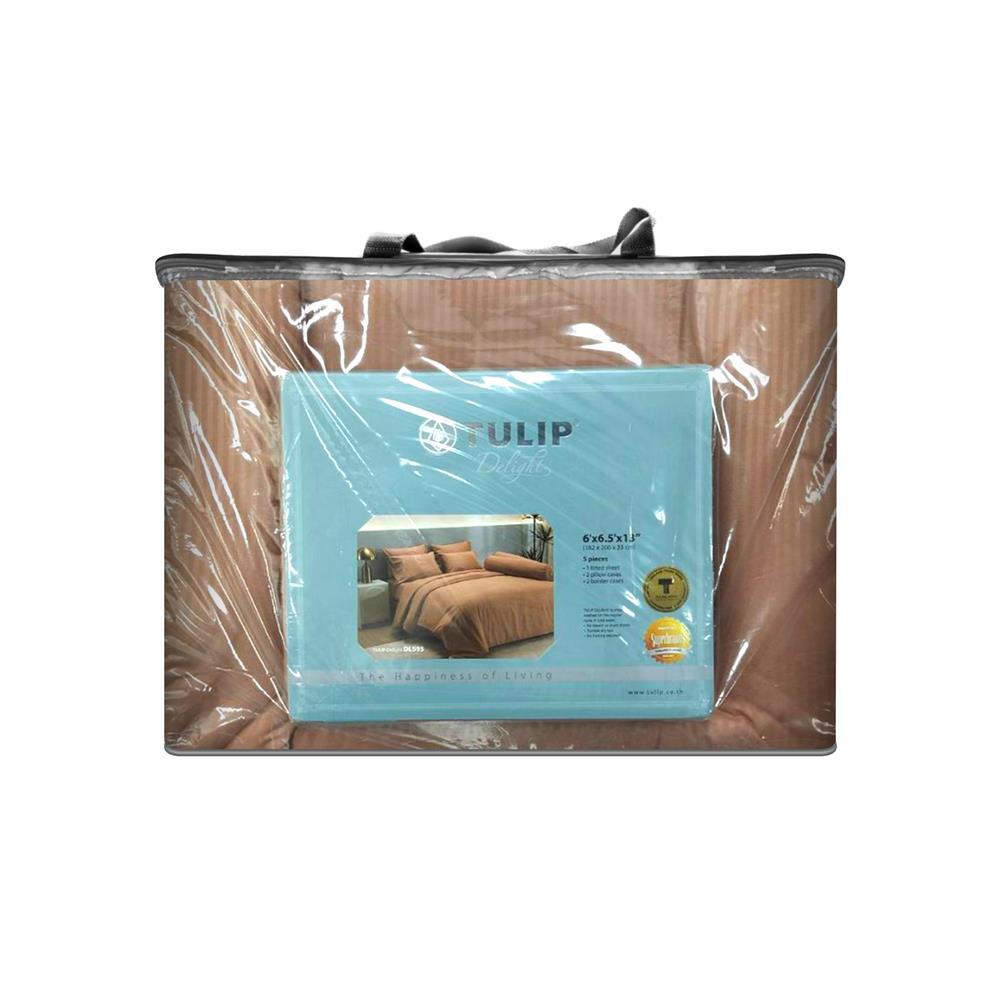 ชุดผ้าปูที่นอน 6 ฟุต (ชุด 6 ชิ้น) TULIP DELIGHT 60239-DL595