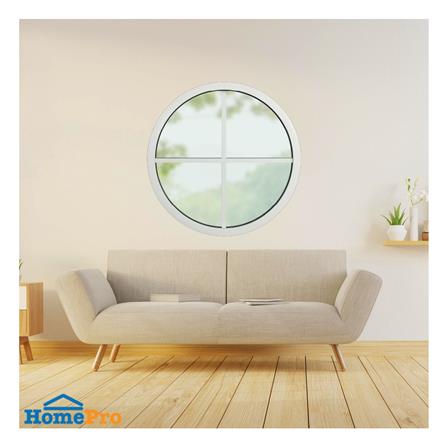 ช่องแสงหน้าต่างอะลูมิเนียม วงกลม KPA 4 ฟัก 100x100 ซม. สีขาว_1