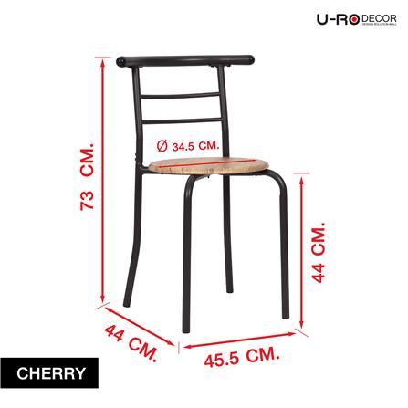 ชุดโต๊ะทานข้าว 2 ที่นั่ง U-RODECOR CHERRY 000002192  สีน้ำตาล/ดำ_14