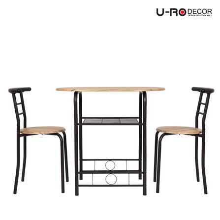 ชุดโต๊ะทานข้าว 2 ที่นั่ง U-RODECOR CHERRY 000002192  สีน้ำตาล/ดำ_1