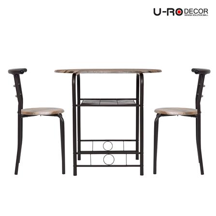 ชุดโต๊ะทานข้าว 2 ที่นั่ง U-RODECOR CHERRY 000002194 สีน้ำตาล_1