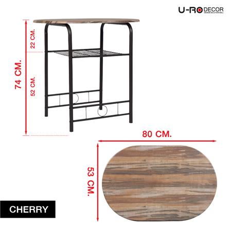 ชุดโต๊ะทานข้าว 2 ที่นั่ง U-RODECOR CHERRY 000002194 สีน้ำตาล_17