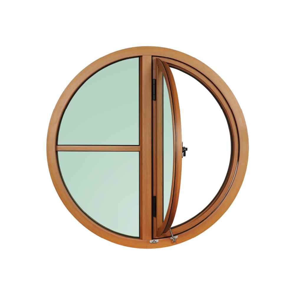 ช่องแสงหน้าต่างอะลูมิเนียม วงกลม บานเปิด KPA 2 ฟัก 100x100 ซม. สีลายไม้