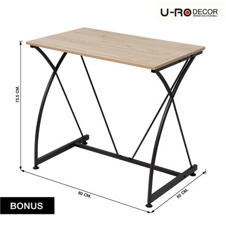โต๊ะทำงานไม้ U-RODECOR BONUS 80 ซม. สีโอ๊ค_9