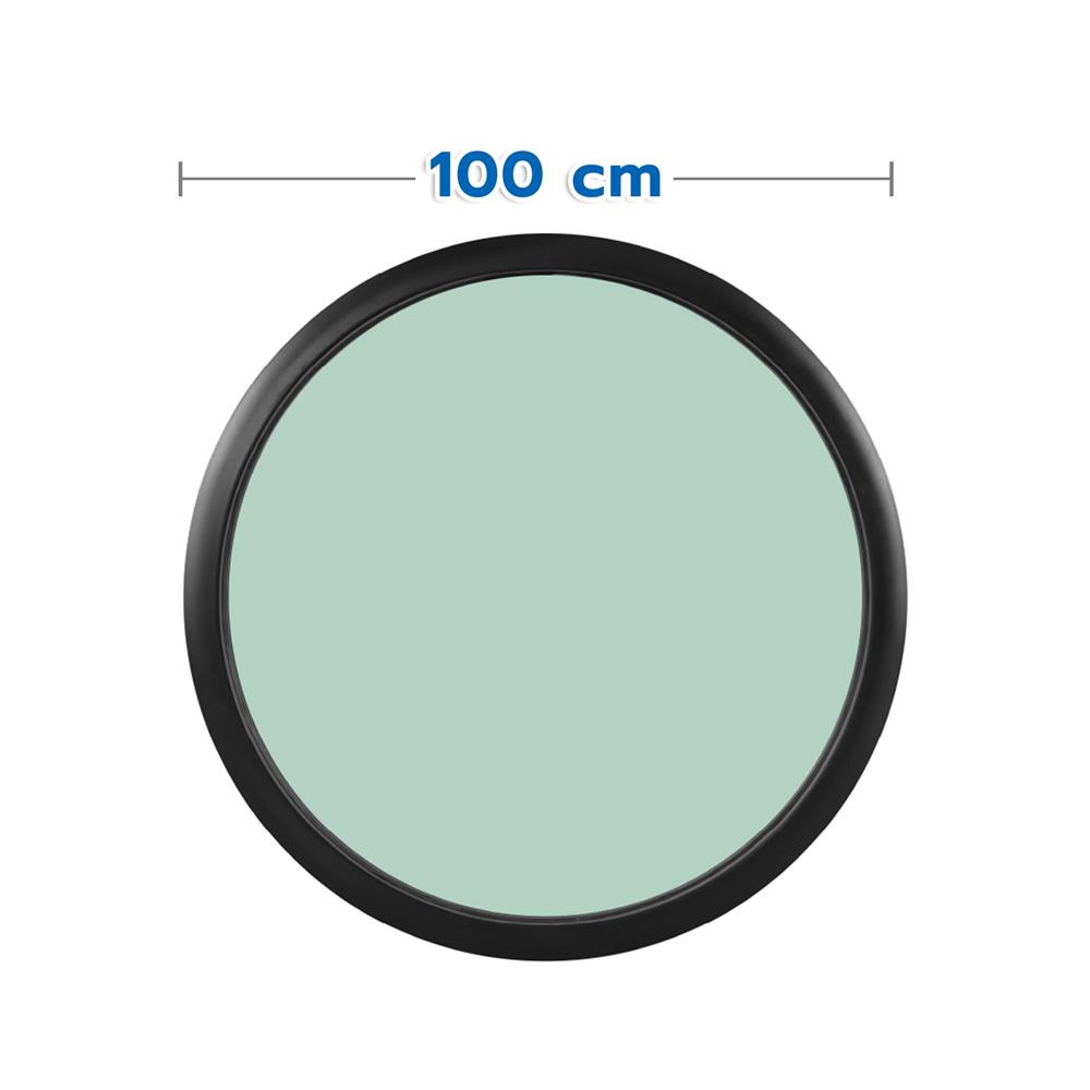 ช่องแสงหน้าต่างอะลูมิเนียม วงกลม KPA 100x100 ซม. สีดำ