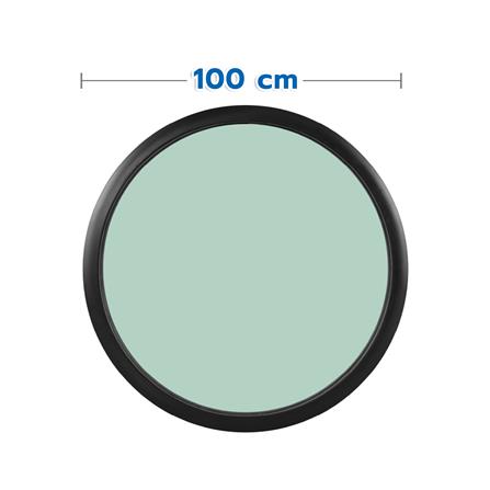 ช่องแสงหน้าต่างอะลูมิเนียม วงกลม KPA 100x100 ซม. สีดำ_0