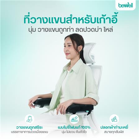 ที่วางแขนเก้าอี้ BEWELL AR-02 สีดำ_5