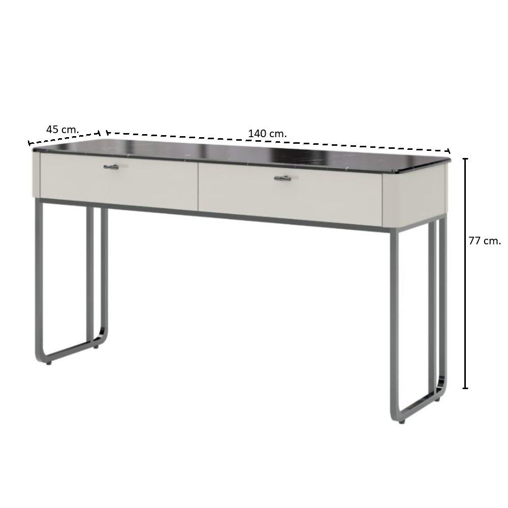 โต๊ะเครื่องแป้ง SB FURNITURE BLESS 19237454 140 ซม. สีเบจ