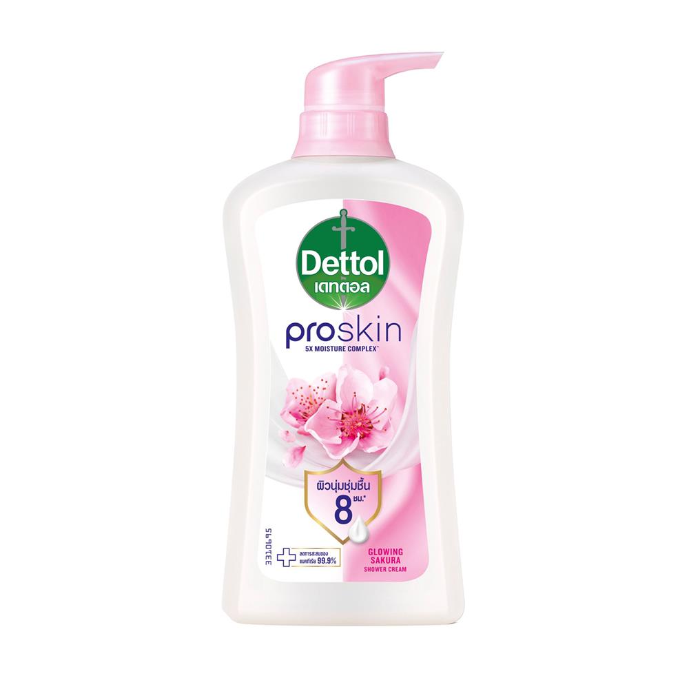 ครีมอาบน้ำ DETTOL PRO SKIN โกลว์วิ่ง ซากุระ 450 มล.