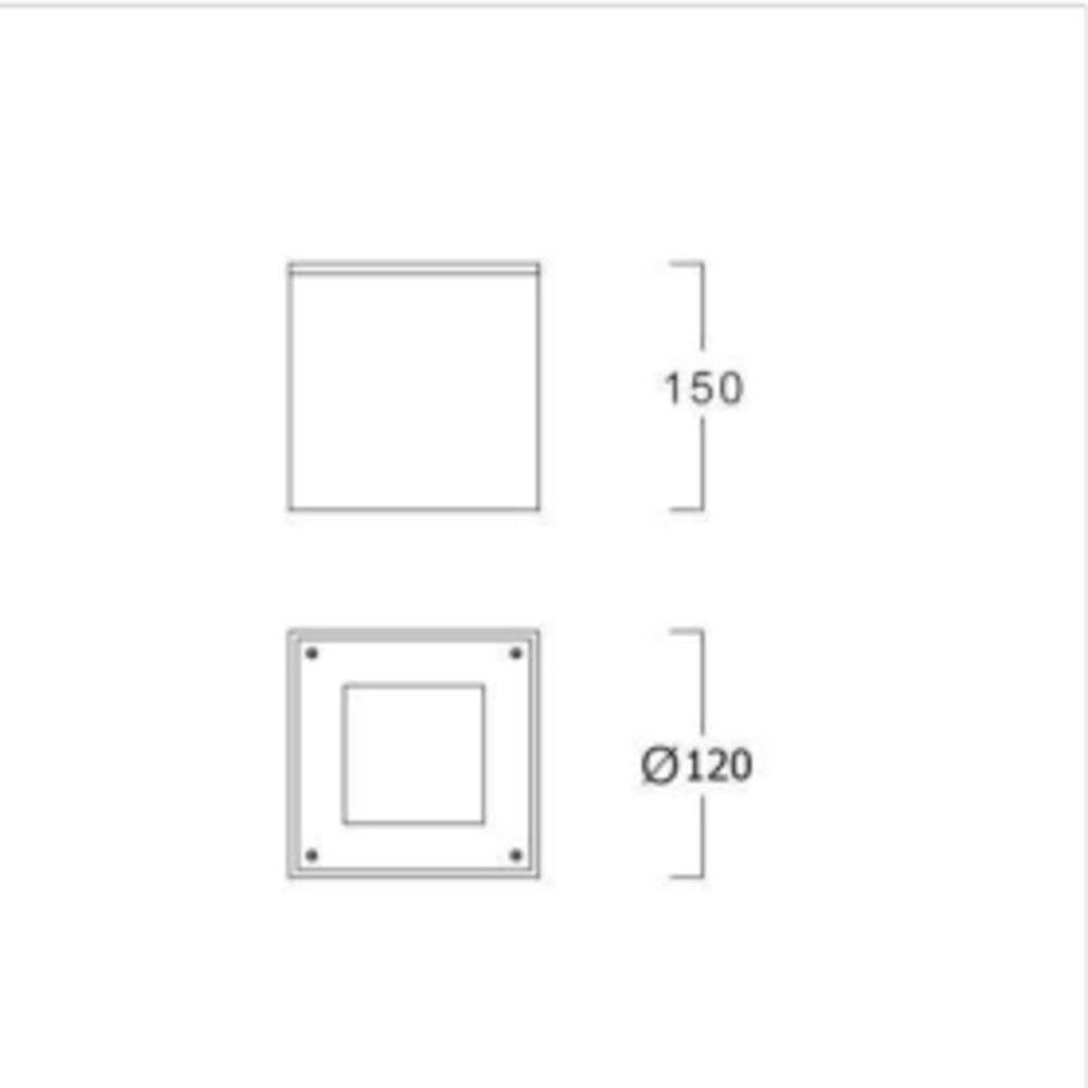 ดาวน์ไลท์ L&E 25-01952 4.7 นิ้ว สีขาว เหลี่ยม