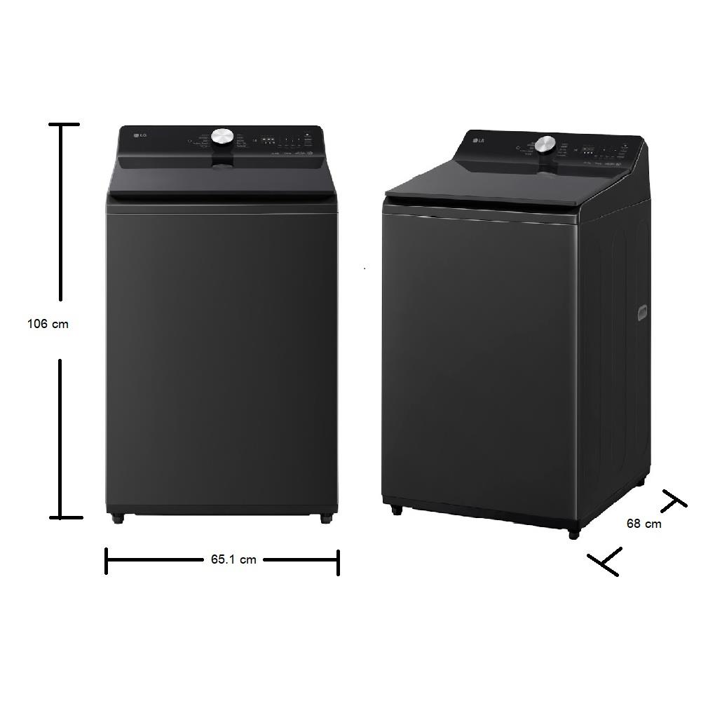 เครื่องซักผ้าฝาบน LG TX2520DT5O 20 กก. 800 RPM อินเวอร์เตอร์ สีดำ