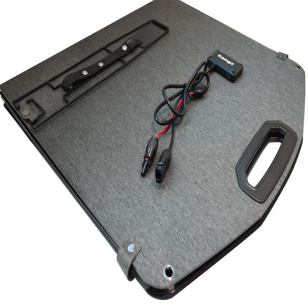 แผงโซลาร์เซลล์แบบพกพา KAMPF KP-200 200 วัตต์ สีดำ