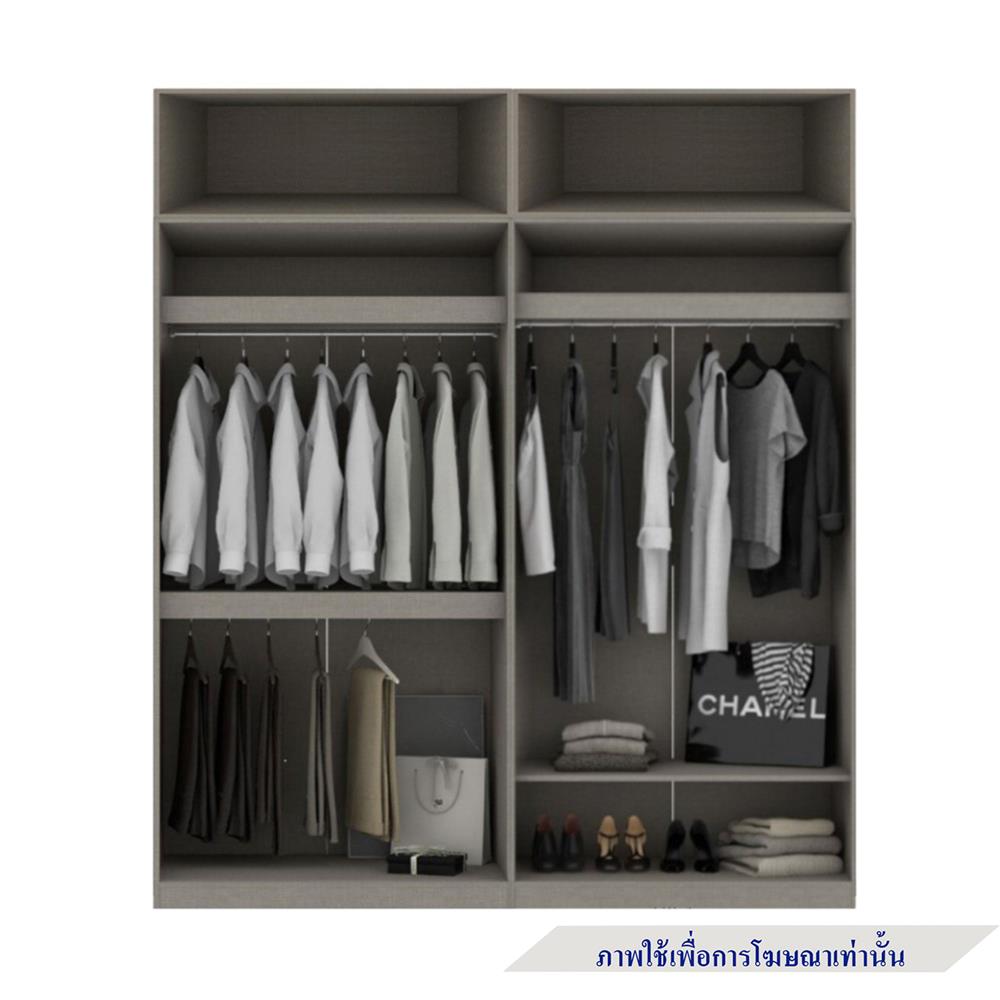 ตู้เสื้อผ้า 4 บานเปิด KONCEPT BLOX 59060176 200 ซม. สีลินเบิร์กโอ๊ค