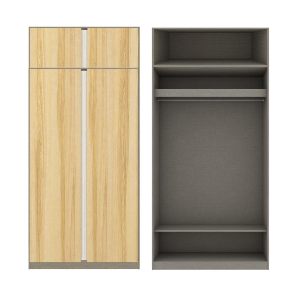 ตู้เสื้อผ้า 2 บานเปิด KONCEPT BLOX 59061616 100 ซม. สีลินเบิร์กโอ๊ค