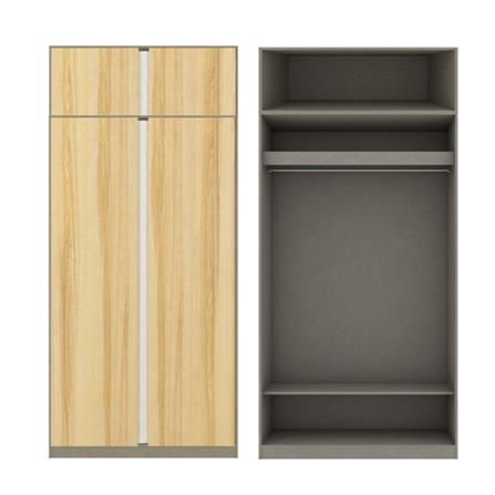 ตู้เสื้อผ้า 2 บานเปิด KONCEPT BLOX 59061616 100 ซม. สีลินเบิร์กโอ๊ค_1