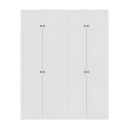 ตู้เสื้อผ้า 4 บานเปิด KONCEPT BLOX 59060177 200 ซม. สีขาว_0