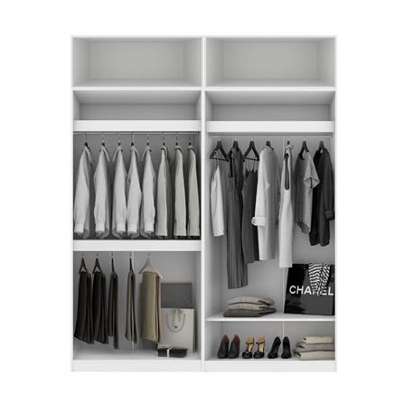 ตู้เสื้อผ้า 4 บานเปิด KONCEPT BLOX 59060177 200 ซม. สีขาว_3