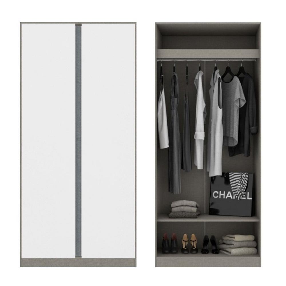 ตู้เสื้อผ้า 2 บานเปิด KONCEPT BLOX 59061615 100 ซม. สีขาว