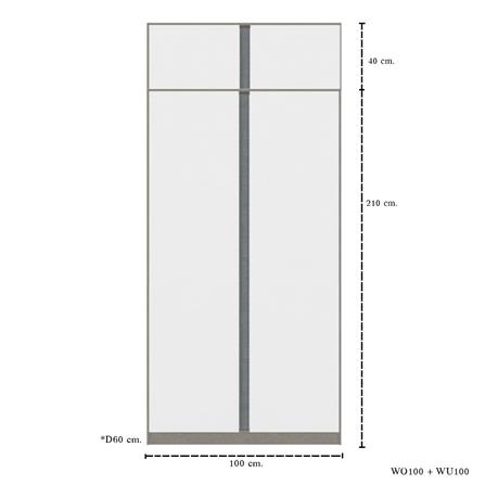 ตู้เสื้อผ้า 2 บานเปิด KONCEPT BLOX 59061615 100 ซม. สีขาว_3
