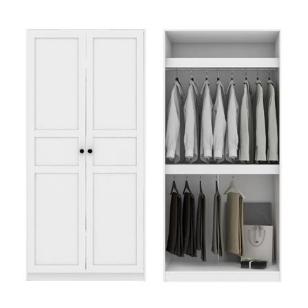 ตู้เสื้อผ้า 2 บานเปิด KONCEPT BLOX 59061624 100 ซม. สีขาว_1