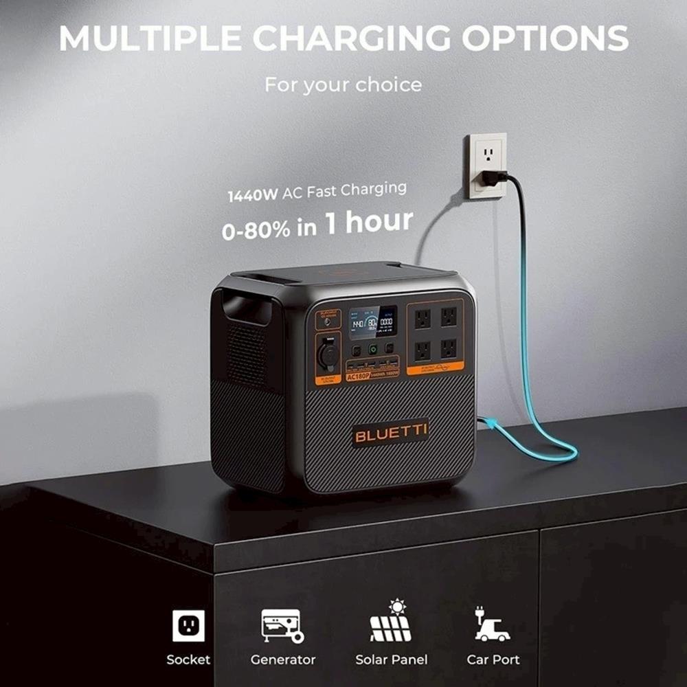 POWER BOX BLUETTI AC180P 1800 วัตต์ สีดำ