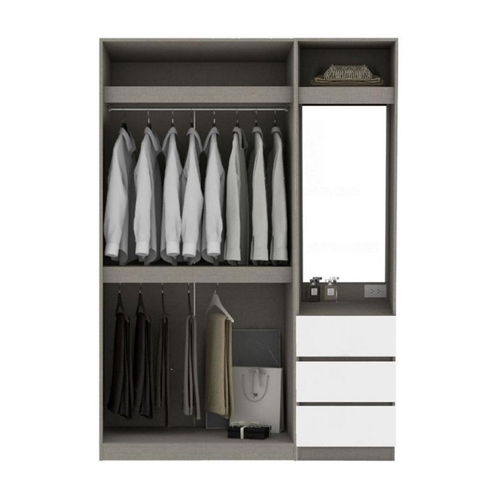 ตู้เสื้อผ้า 2 บานเปิด KONCEPT BLOX 59058431 150 ซม. สีขาว