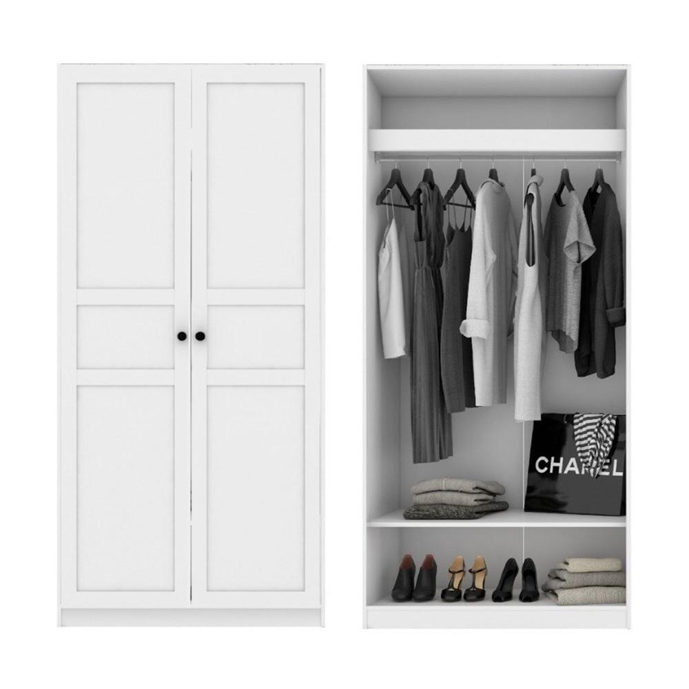 ตู้เสื้อผ้า 2 บานเปิด KONCEPT BLOX 59061617 100 ซม. สีขาว