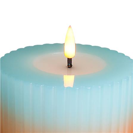 เทียนตกแต่ง LED CLAIRE WAVY 5 ซม. สีฟ้า/ส้ม_2