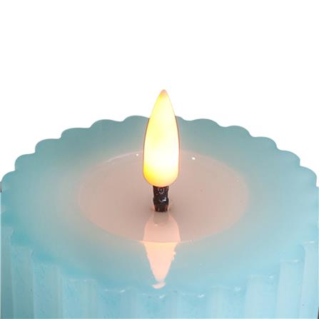 เทียนตกแต่ง LED CLAIRE WAVY 3.5 ซม. สีฟ้า_3