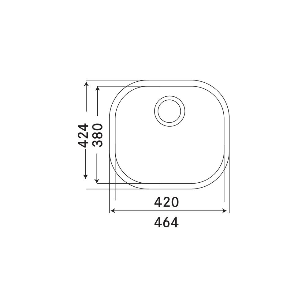 ซิงค์ฝัง 1 หลุม FRANKE ZRX 110B/42-200 SV สีเงิน