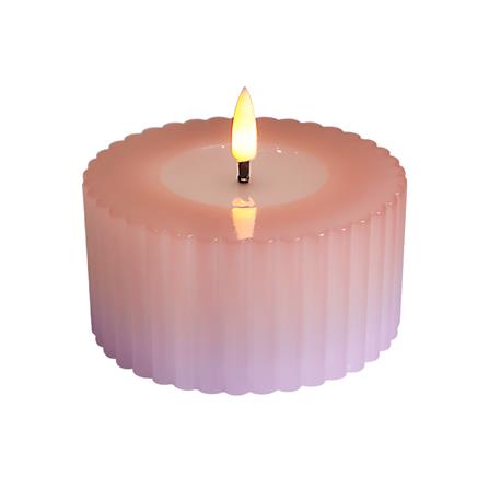 เทียนตกแต่ง LED CLAIRE WAVY 5 ซม. สีชมพู/ม่วง