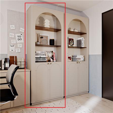 ตู้สูง SB FURNITURE SOLISTA 19243749 80 ซม. สีครีม_2