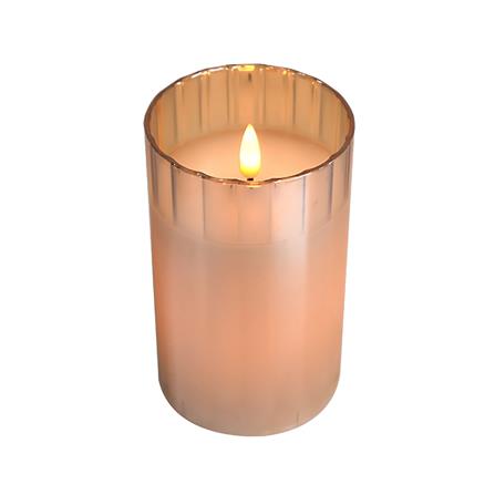 เทียนตกแต่ง LED ขอบสูง CLAIRE 12.5 ซม. สีเหลืองอำพัน