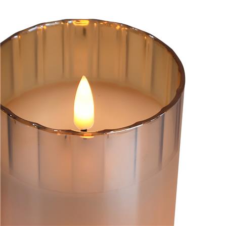 เทียนตกแต่ง LED ขอบสูง CLAIRE 12.5 ซม. สีเหลืองอำพัน_2