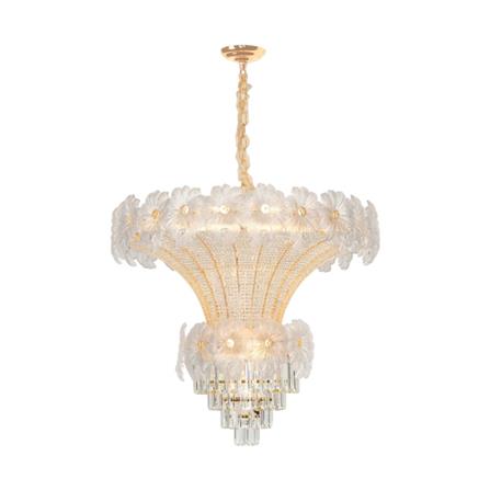 ไฟช่อ L&E CS 01-03174 สีทอง/ใส 24 หัว_0