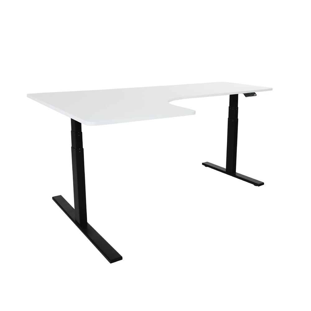 โต๊ะปรับระดับไฟฟ้า BEWELL TBS02 TOP09 180 ซม. สีขาว/ดำ