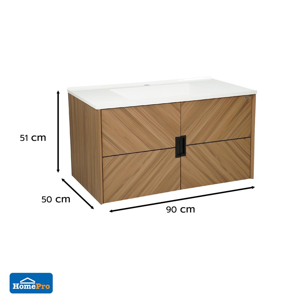 อ่างเคาน์เตอร์ MOYA PLUS NH-8090-PV103 ลายไม้