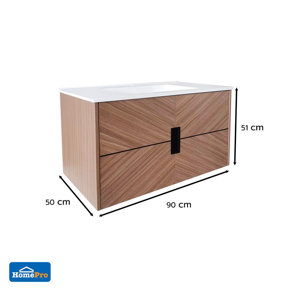 อ่างเคาน์เตอร์ MOYA PLUS NH-8090-PV103 ลายไม้