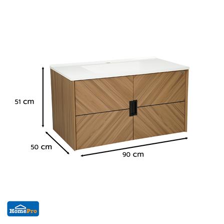 อ่างเคาน์เตอร์ MOYA PLUS NH-8090-PV103 ลายไม้_10