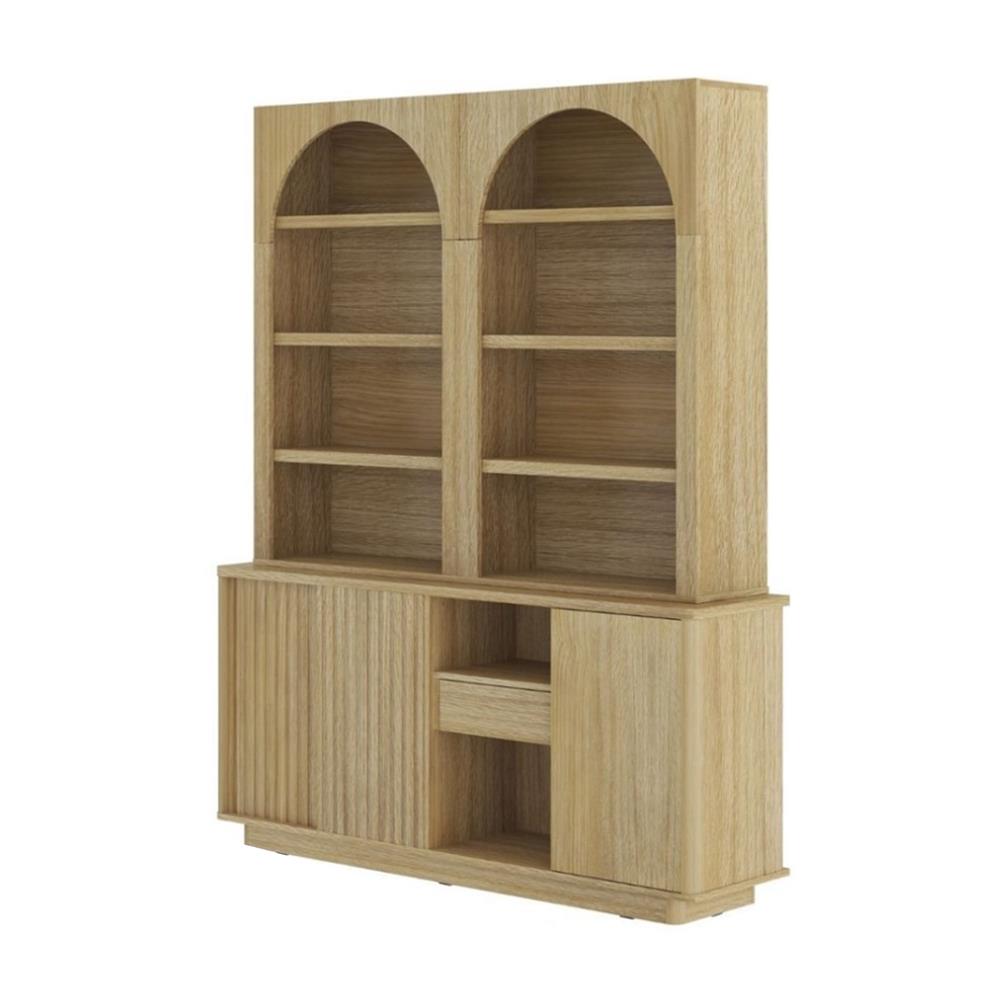 ตู้สูง บานผสม SB FURNITURE VALLEY 19242369 160 ซม. สีโอ๊ค