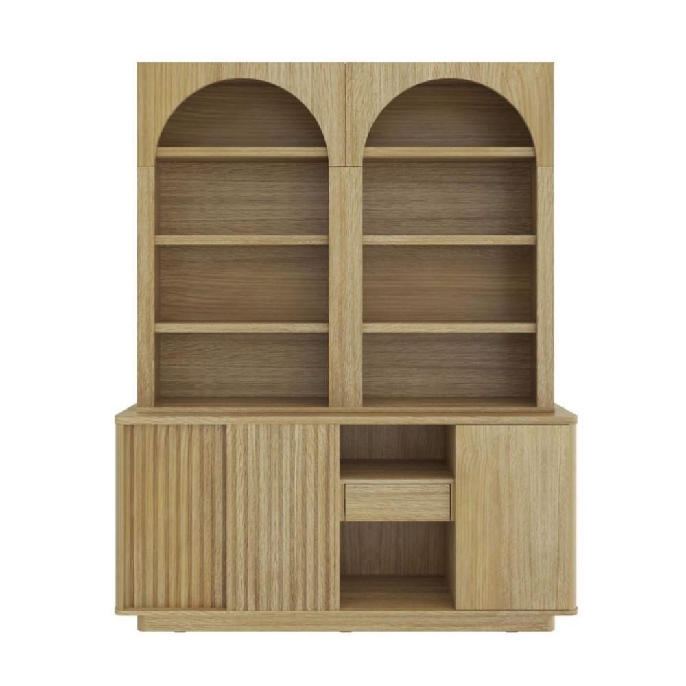 ตู้สูง บานผสม SB FURNITURE VALLEY 19242369 160 ซม. สีโอ๊ค