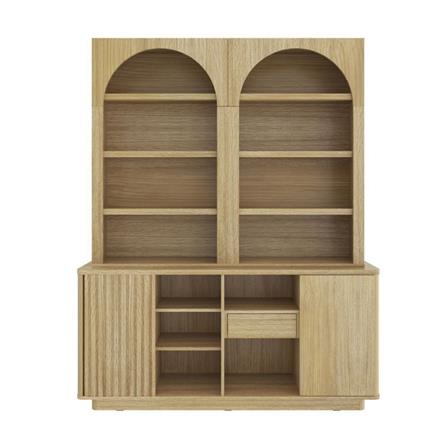 ตู้สูง บานผสม SB FURNITURE VALLEY 19242369 160 ซม. สีโอ๊ค_2