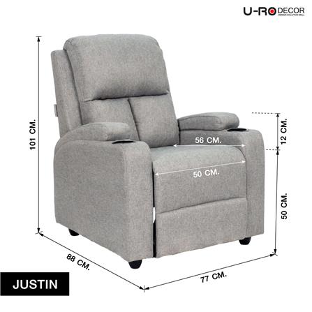 RECLINER U-RODECOR JUSTIN สีเทาอ่อน_11