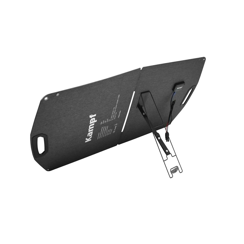 แผงโซลาร์เซลล์แบบพกพา KAMPF KP-100 100 วัตต์ สีดำ
