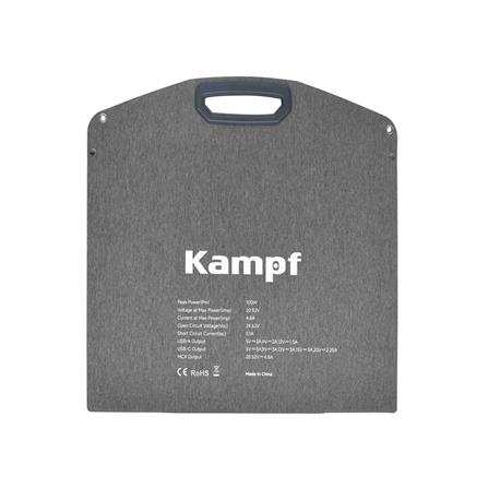 แผงโซลาร์เซลล์แบบพกพา KAMPF KP-100 100 วัตต์ สีดำ_3