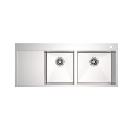 ซิงค์ฝัง 2 หลุม 1 ที่พัก MEX SQ1202R-MF สีเงิน_1