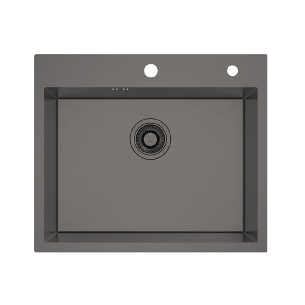ซิงค์ฝัง 1 หลุม MEX SQ60GM-MF สีเทาดำ