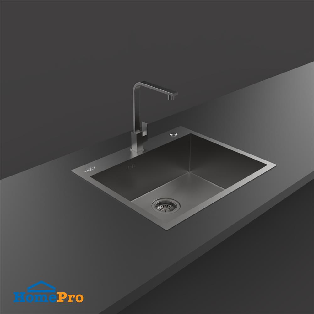 ซิงค์ฝัง 1 หลุม MEX SQ60GM-MF สีเทาดำ